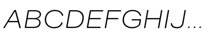 Surt Rounded Extended Light Italic Font UPPERCASE