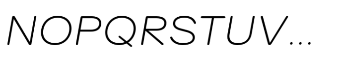 Surt Rounded Extended Light Italic Font UPPERCASE