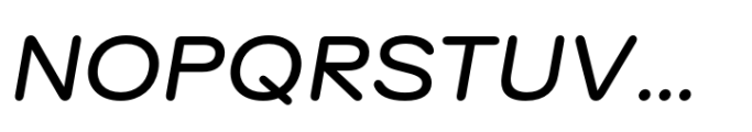 Surt Rounded Extended Medium Italic Font UPPERCASE