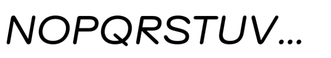 Surt Rounded Extended Regular Italic Font UPPERCASE