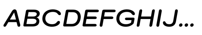 Surt Rounded Extended Semibold Italic Font UPPERCASE