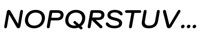 Surt Rounded Extended Semibold Italic Font UPPERCASE