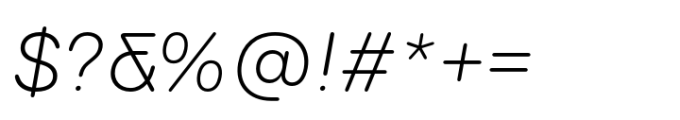 Surt Rounded Light Italic Font OTHER CHARS
