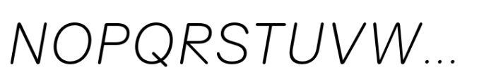 Surt Rounded Light Italic Font UPPERCASE