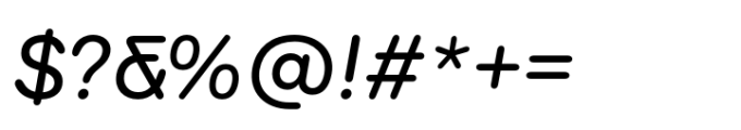 Surt Rounded Regular Italic Font OTHER CHARS