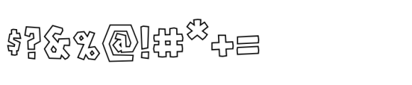 Survivor Standard Outline Font OTHER CHARS