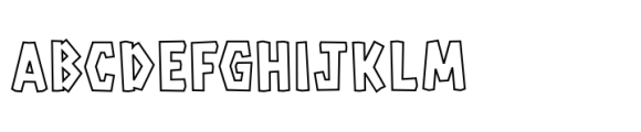 Survivor Standard Outline Font UPPERCASE