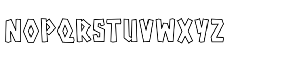 Survivor Standard Outline Font UPPERCASE