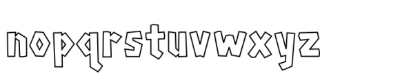 Survivor Standard Outline Font LOWERCASE