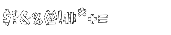 Survivor Wood Outline Font OTHER CHARS