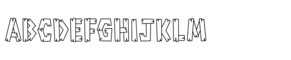 Survivor Wood Outline Font UPPERCASE