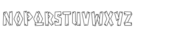 Survivor Wood Outline Font UPPERCASE