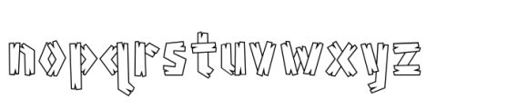 Survivor Wood Outline Font LOWERCASE