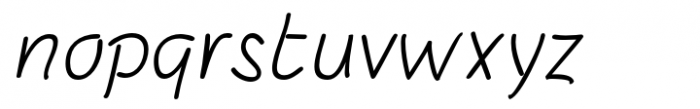 SusiScript Oblique Font LOWERCASE