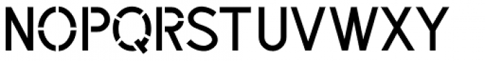 Sussex Semi Stencil JNL Regular Font UPPERCASE