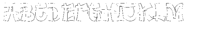 Susuke Endi Outline Font UPPERCASE