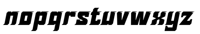 Sutixo Style Slant Font LOWERCASE