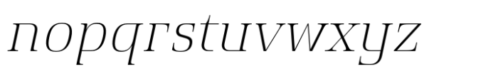 Suwannason Extra Light Italic Font LOWERCASE