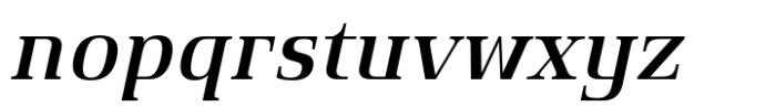 Suwannason Medium Italic Font LOWERCASE