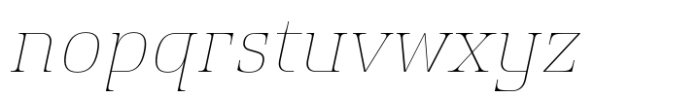 Suwannason Thin Italic Font LOWERCASE
