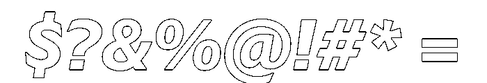 Sub Sans Bold Italic Regular Webfont Font OTHER CHARS