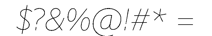 Sub Sans Hairline Italic Regular Webfont A71c8677 Font OTHER CHARS