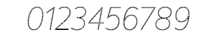 Sub Sans Hairline Italic Regular Webfont Font OTHER CHARS