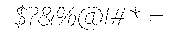 Sub Sans Hairline Italic Regular Webfont Font OTHER CHARS