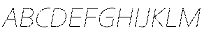 Sub Sans Hairline Italic Regular Webfont Font UPPERCASE