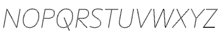 Sub Sans Hairline Italic Regular Webfont Font UPPERCASE