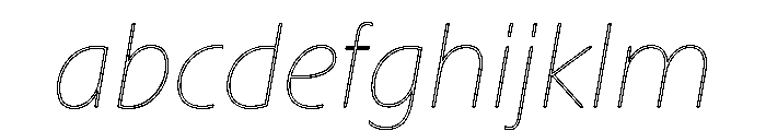 Sub Sans Hairline Italic Regular Webfont FONT