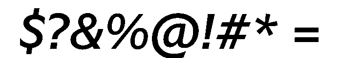 Sub Sans Italic Regular Webfont Font OTHER CHARS
