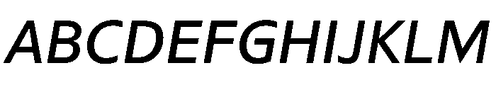 Sub Sans Italic Regular Webfont Font UPPERCASE