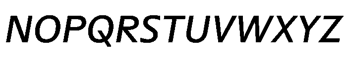Sub Sans Italic Regular Webfont Font UPPERCASE