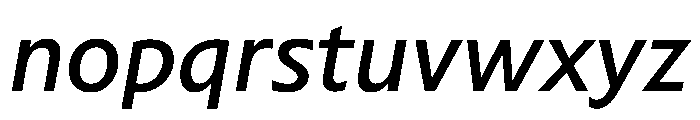 Sub Sans Italic Regular Webfont Font LOWERCASE
