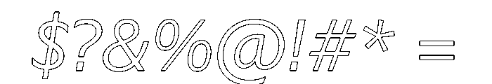 Sub Sans Light Italic Regular Webfont Font OTHER CHARS