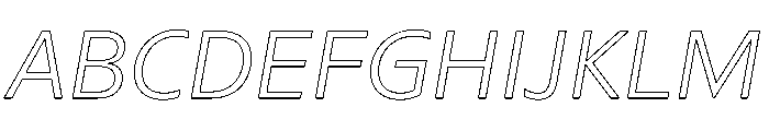 Sub Sans Light Italic Regular Webfont Font UPPERCASE