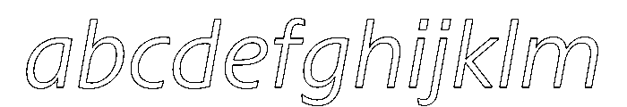 Sub Sans Light Italic Regular Webfont FONT