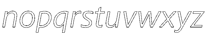 Sub Sans Light Italic Regular Webfont Font LOWERCASE