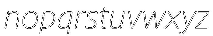 Sub Sans Thin Italic Regular Webfont 43080c6b Font LOWERCASE
