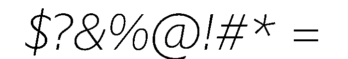 Sub Sans Thin Italic Regular Webfont Font OTHER CHARS