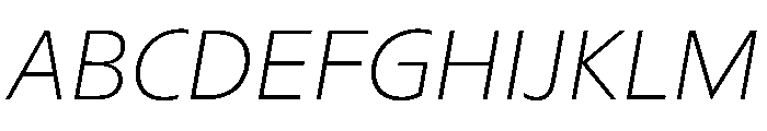 Sub Sans Thin Italic Regular Webfont Font UPPERCASE