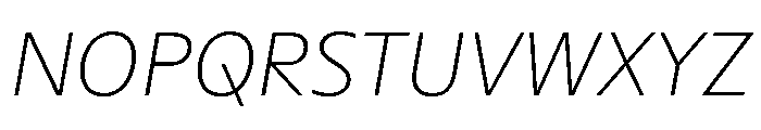 Sub Sans Thin Italic Regular Webfont Font UPPERCASE