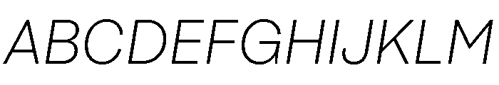 SubtilGrotesk LightItalic Font UPPERCASE