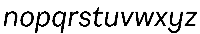 SubtilGrotesk NormalItalic Font LOWERCASE