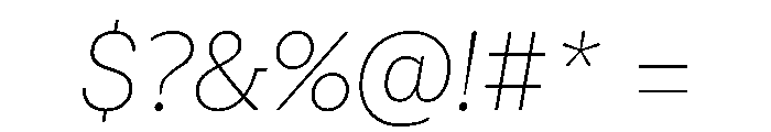 SubtilGrotesk ThinItalic Font OTHER CHARS