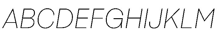 SubtilGrotesk ThinItalic Font UPPERCASE