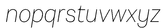 SubtilGrotesk ThinItalic Font LOWERCASE