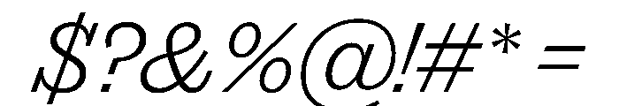 Successor Extralight Italic Font OTHER CHARS