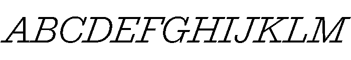 Successor Extralight Italic Font UPPERCASE